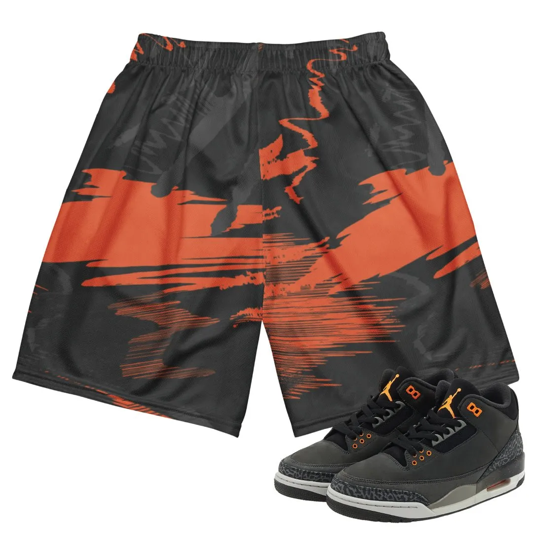 Retro 3 Fear Camo Mesh Shorts