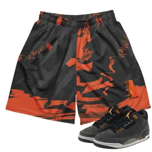 Retro 3 Fear Camo Mesh Shorts