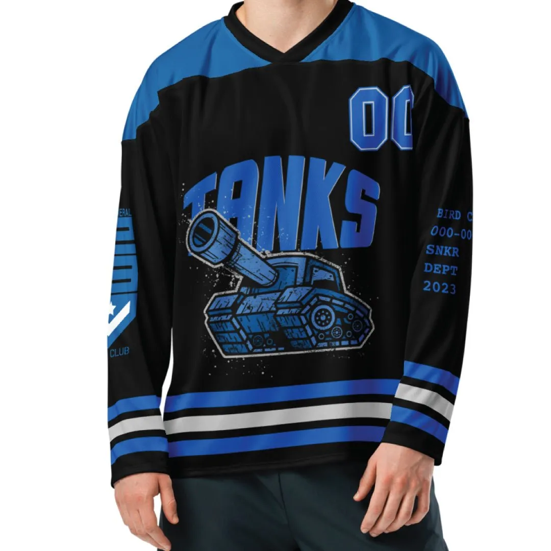 Retro 4 Military Blue Hockey-Style Jersey