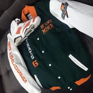 Retro 6 Like Mike Greatness Leather Varsity Jacket