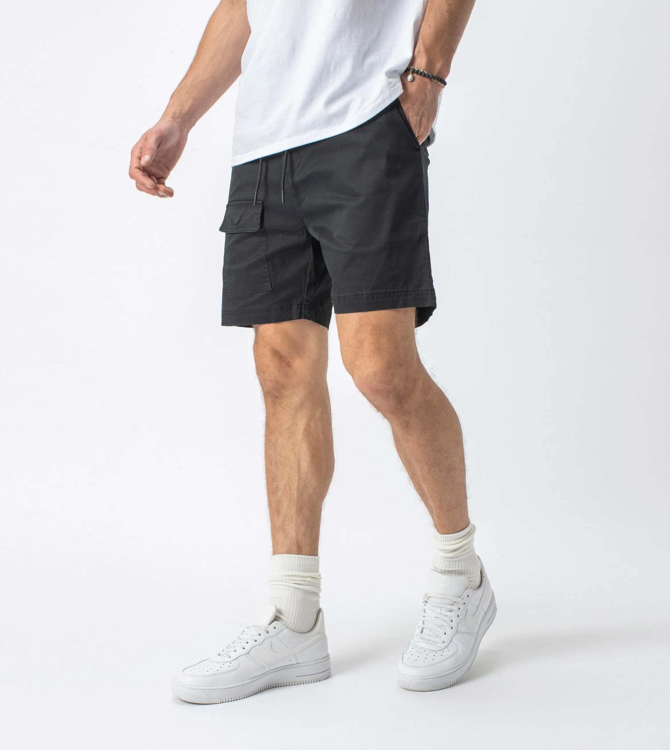 Snapshot Cargo Short Washed Black