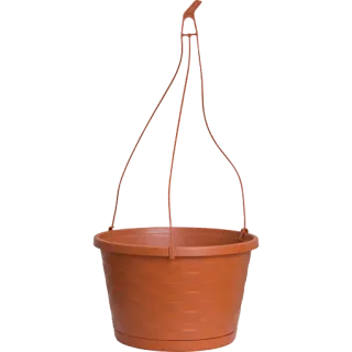 Southern Patio Dynamic Design 12″ Weave Hanging Basket, Terracotta (12", Terracotta)