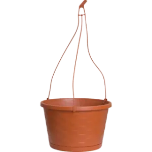 Southern Patio Dynamic Design 12″ Weave Hanging Basket, Terracotta (12", Terracotta)