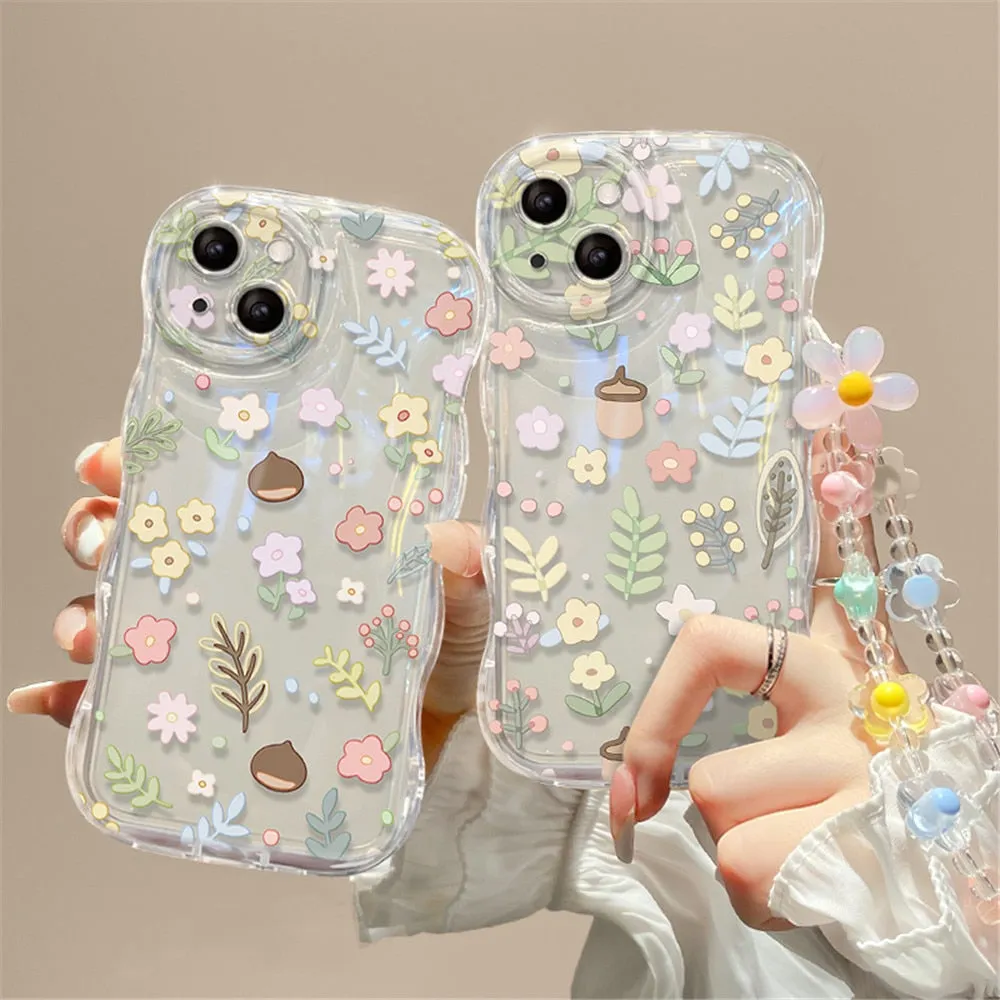 Spring Flower iPhone Case With Chain