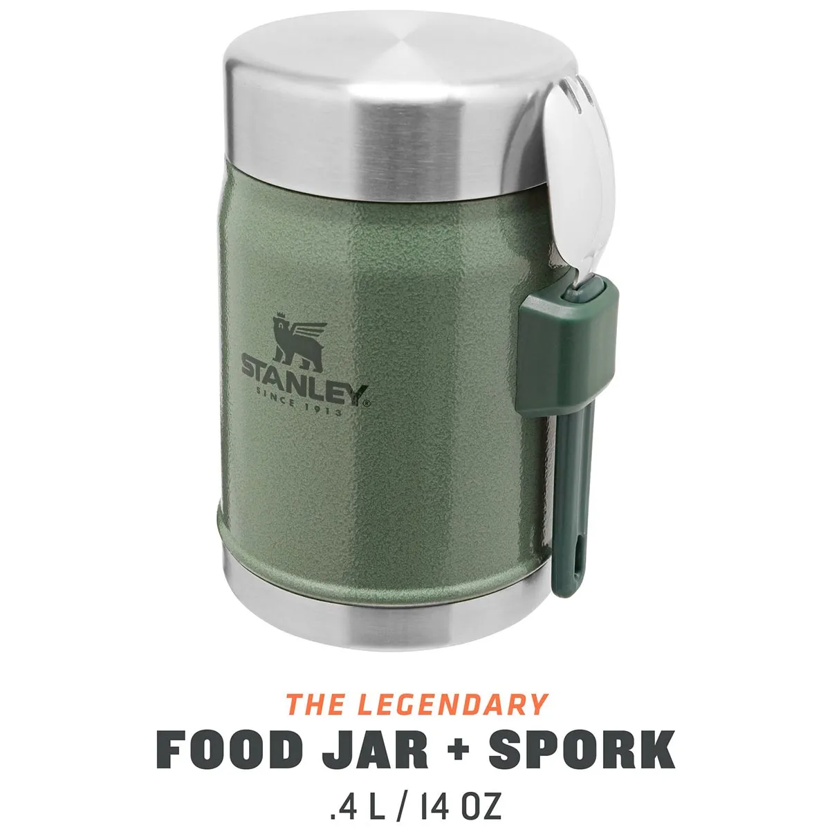 Stanley Legendary Food Jar   Spork 400ml Hammertone Green