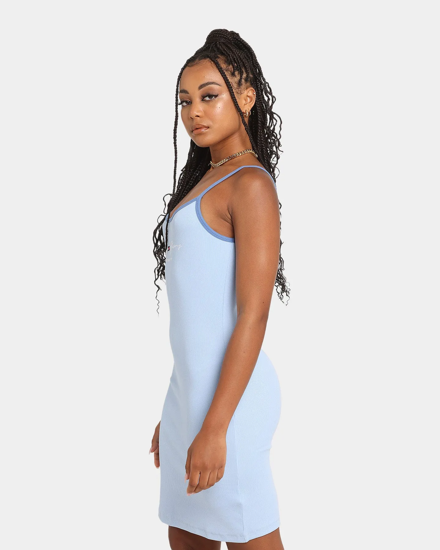 Tommy Jeans Women's Pastel Strap Dress Light Powdery Bluev