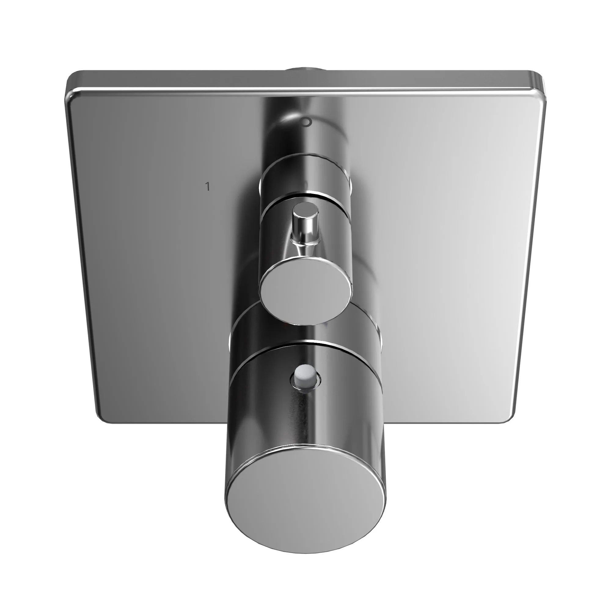 TOTO TBV02404U#CP Square Thermostatic Mixing Valve with Two-Way Diverter Shower Trim, Polished Chrome