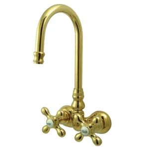 Vintage 3.4" Wall Mount Tub Faucet In 5.63" Spout Reach