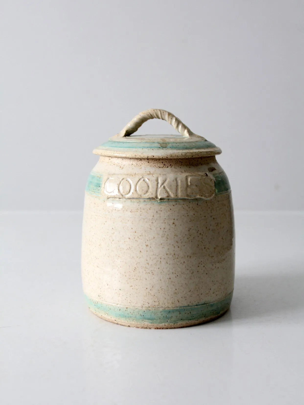 vintage studio pottery cookie jar