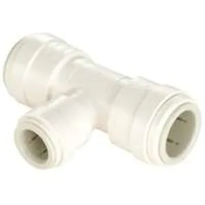 Watts 3524R-101004 Reducing Pipe Tee, 1/4 in, Sweat Push-Fit, Plastic, White, 100 psi Pressure :BAG: QUANTITY: 1