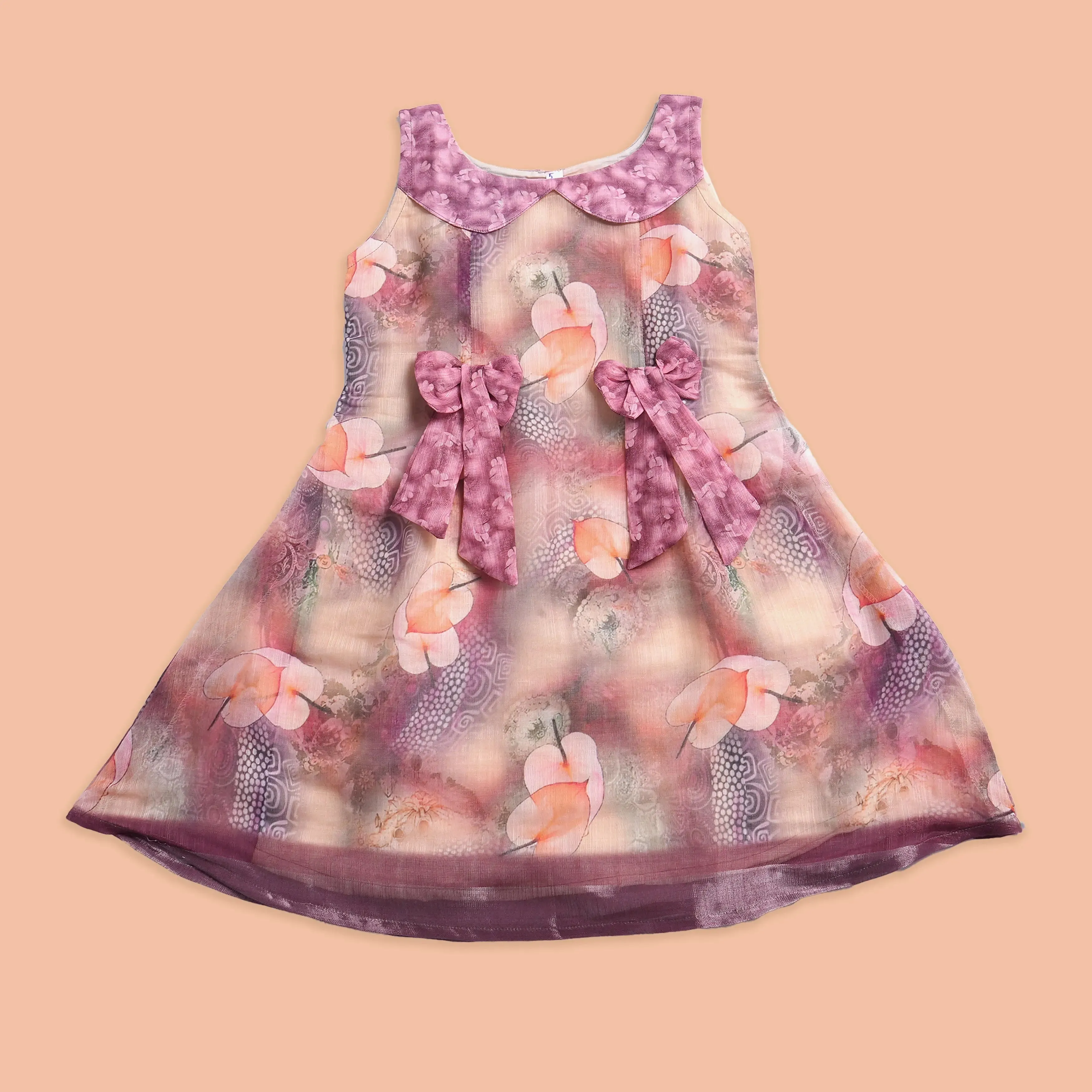 Whimsical Pastel Bow Dress for Girls